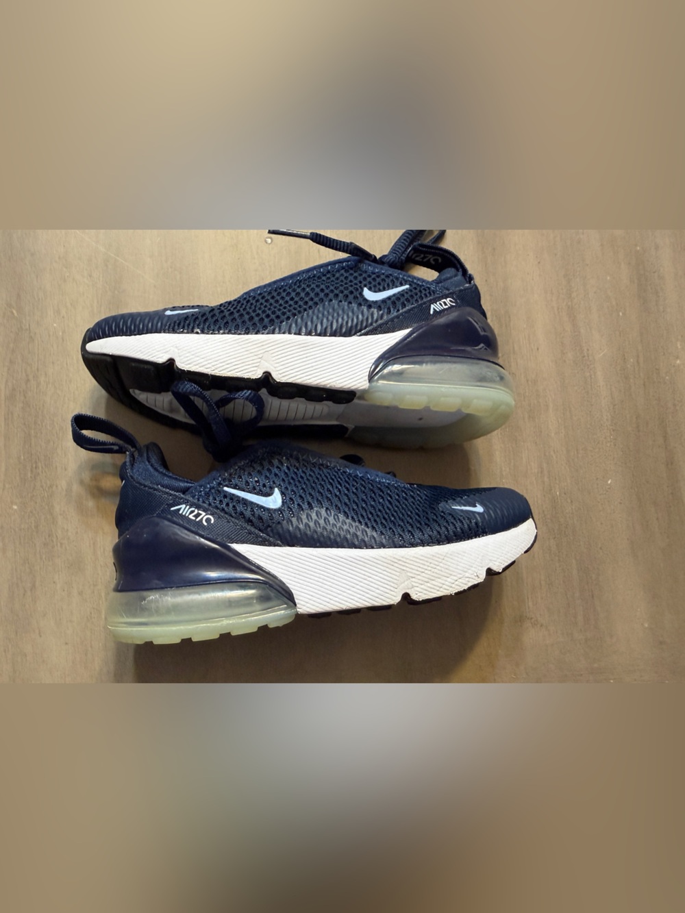 Nike Air Max 270 boys obsidian + cobalt blue sneakers 11c NO BOX
